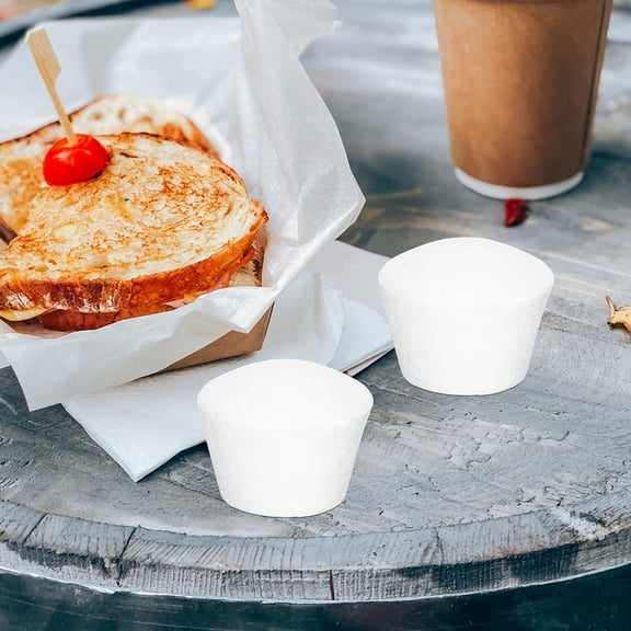 BESTYASH 6PCS White Foams Muffin Shape Display Creation for Craft Enthusiasts