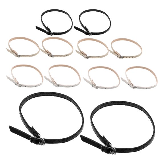 BESTYASH 6Pairs Soft Adjustable Buckle Shoe Bands Detachable Straps for High Heel Pumps
