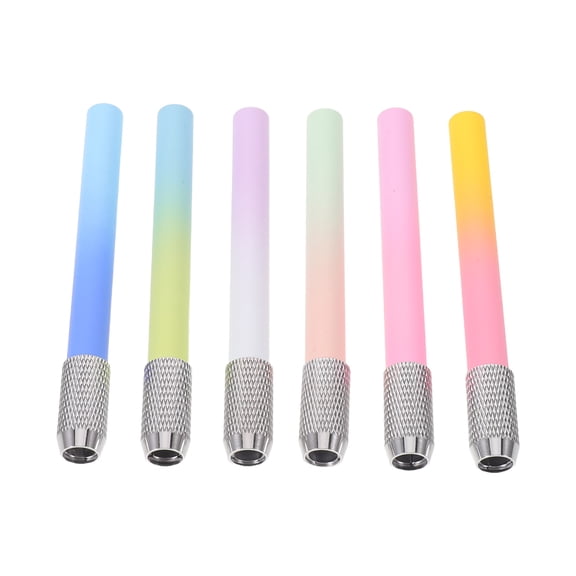 BESTYASH 6- Pencil Extenders Lightweight Plastic Holders for Classroom, Office, and Drawing Use