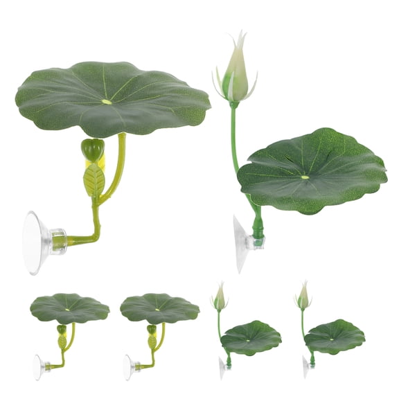 BESTYASH 6Pcs Betta Leaf Bed ABS Plastic Floating Pad Fish Tank Ornament Green