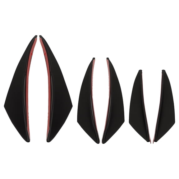 BESTYASH Car Bumper Protector Guard Black 6Pcs Simple Style
