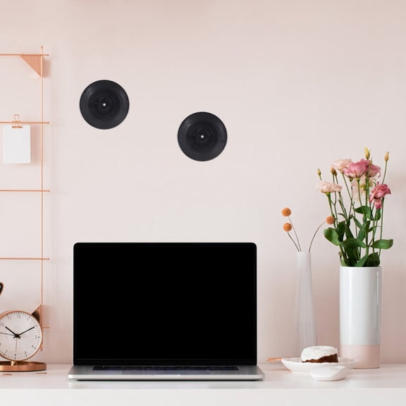 BESTYASH 6Pcs Black Blank Vinyl Records Decoration Plastic Retro Wall Ornaments for Stylish Room