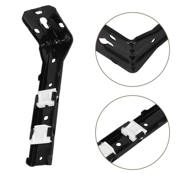 BESTYASH 6Pcs Black Metal Double Curtain Track Wall Brackets for Heavy Duty Drapery Support