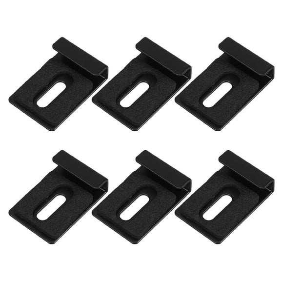 BESTYASH 6Pcs Black Stainless Steel Mirror Clips for Wall Mounting Heavy Duty Mirror Holder Kit