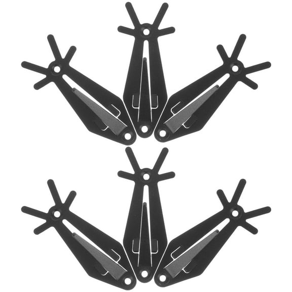 BESTYASH 6Pcs Black Stainless Steel Deer Hook Wall Mount Display Bracket