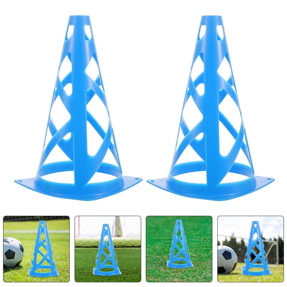 BESTYASH 6Pcs Blue Training Cones for Sport Portable Pe Material Markers for Football Basketball Drills