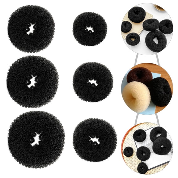 BESTYASH 6Pcs Chignon Maker Hair Accessories Black Hair Bun Makers for Daily Wear