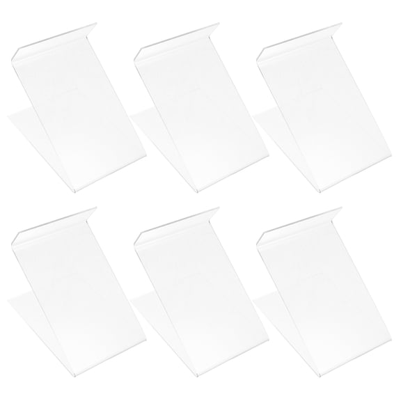 BESTYASH 6Pcs Clear Acrylic Book Display Stand Practical Desktop Storage Holder for Office and Home