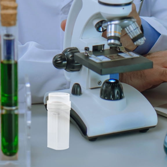 BESTYASH 6Pcs Clear Plastic Slide Staining Jars with Lid for Cytology and Pathology Laboratory Use