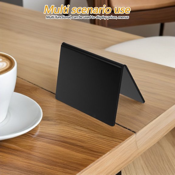BESTYASH 6Pcs Compact Acrylic Chalkboard Signs for Tabletop Menu and Price Display in Business Settings