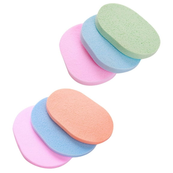 BESTYASH 6Pcs Hanging Exfoliating Sponges Portable Face Scrubber Assorted Colors