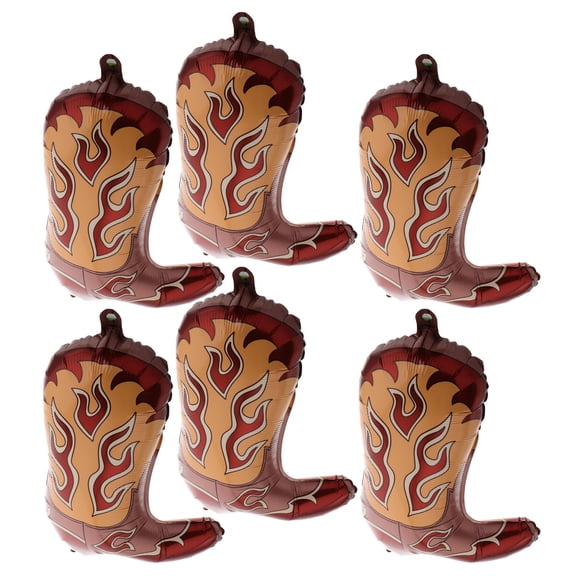 BESTYASH 6-Pack Inflatable Boot Balloons for Western Theme Party Decorations and Festive Event Supplies