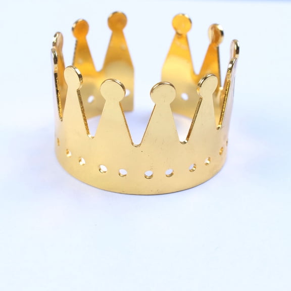 BESTYASH 6Pcs Crown Shaped Gold Napkin Buckles Elegant Alloy Napkin Rings for Party Decoration