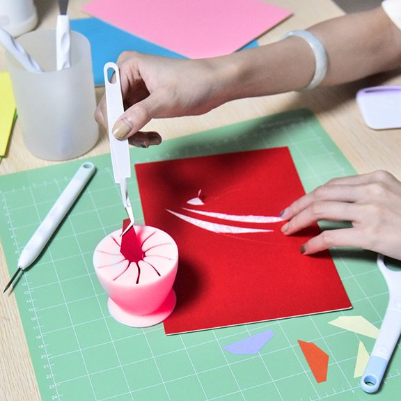 BESTYASH 6Pcs DIY Vinyl Lettering Tool Set for Precise Paper Cutting and Scrapbook Carving