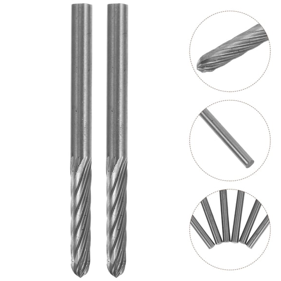BESTYASH 6-Piece Carbide Burr Deburring Bit Set for Metal, Wood, Plastic Engraving and Precision Cutting