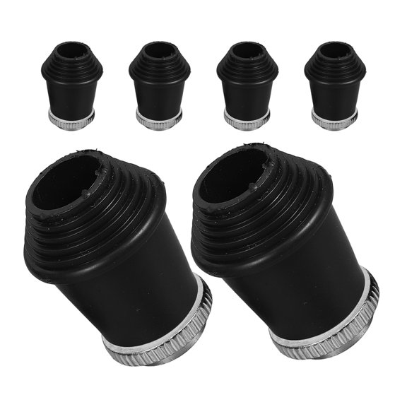 BESTYASH 6-Pack Rubber Bass Drum Leg Caps with Grip - Replacement Parts for Drum Set Stability