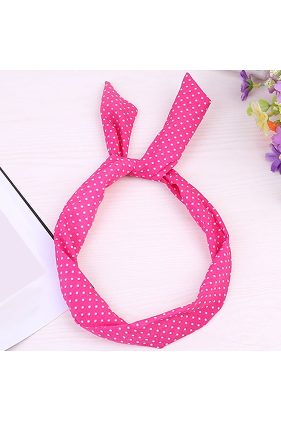 6Pcs Fabric Rabbit Ear Hair Band for Sports and Yoga with Chic Crossed Design Assorted Colors