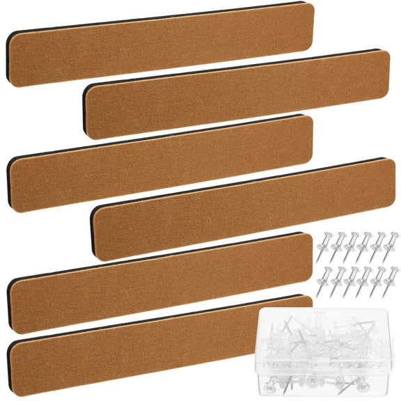 BESTYASH 6Pcs Light Brown Felt Pin Board Self Adhesive for Office and Home Decoration