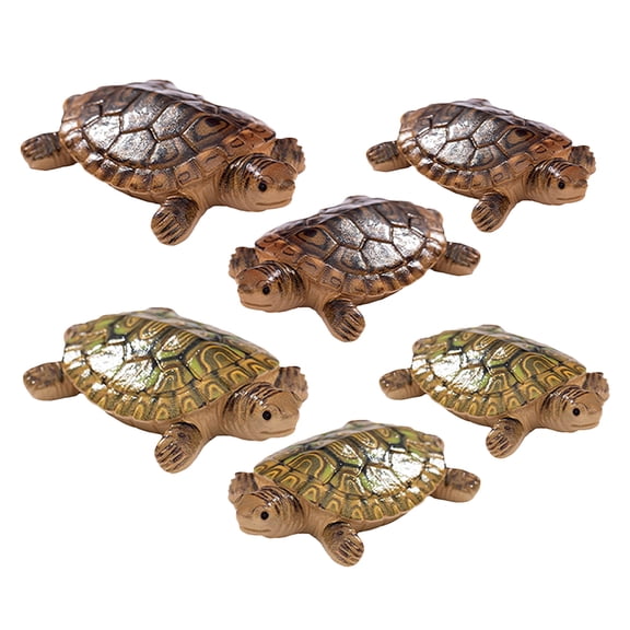 BESTYASH 6Pcs Resin Turtle Figurines Floating Decoration for Fish Tank Aquarium Decor