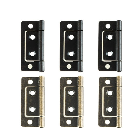 BESTYASH 6Pcs Front Door Hinges Stainless Steel Flat Hinge Anti-rust for Homeowners Bronze