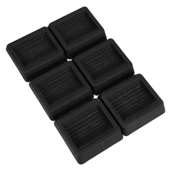 BESTYASH 6Pcs Furniture Grip Pads Black Rubber Caster Cups to Prevent Sliding on Hard Floors