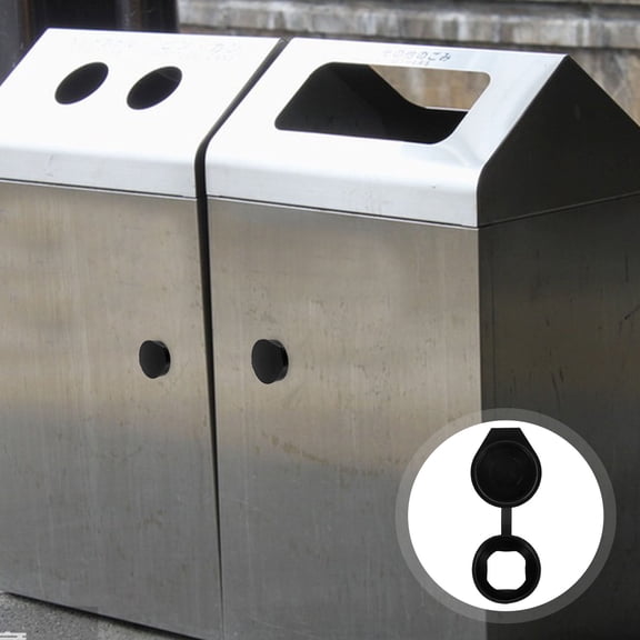 BESTYASH 6Pcs Garbage Bin Rain Lid Trash Can Lock Covers In Black For Access Control Applications