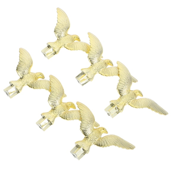 BESTYASH 6Pcs Eagle Head Flagpole Finial Golden Outdoor Flag Pole Topper for Garden and Yard Decoration