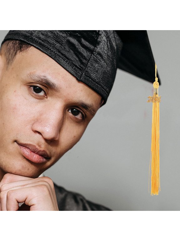 6Pcs 2024 Graduation Cap Photo Holder Golden Charm for DIY and Formal Use