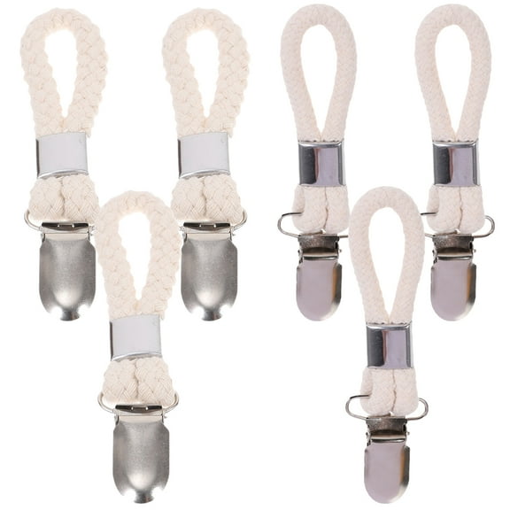 BESTYASH 6Pcs Hanging Towel Holder Clips White Compact Clips for Kitchen Bathroom Towels and Gloves
