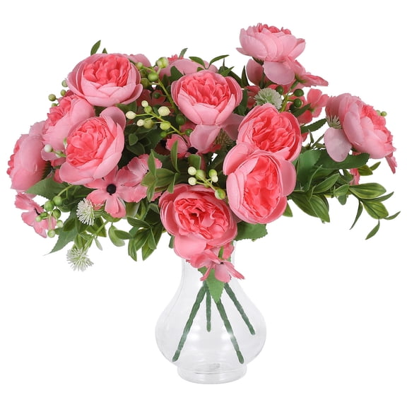 BESTYASH 6Pcs Clear Plastic Vase for Hydroponic Flower Propagation Wedding Table Centerpieces