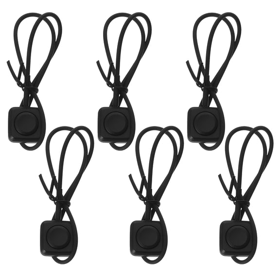 BESTYASH 6Pcs Black Adhesive Switch with Single Wire Prewired for DIY Electronics Surface Mount and Automation