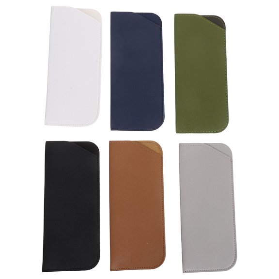 BESTYASH 6Pcs Lightweight PU Spectacles Case Bag with Gentle Padding for Scratch Free Eyewear