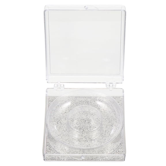 BESTYASH 6Pcs Lightweight Plastic False Eyelash Storage Box with Sealed Design in Plated Silver