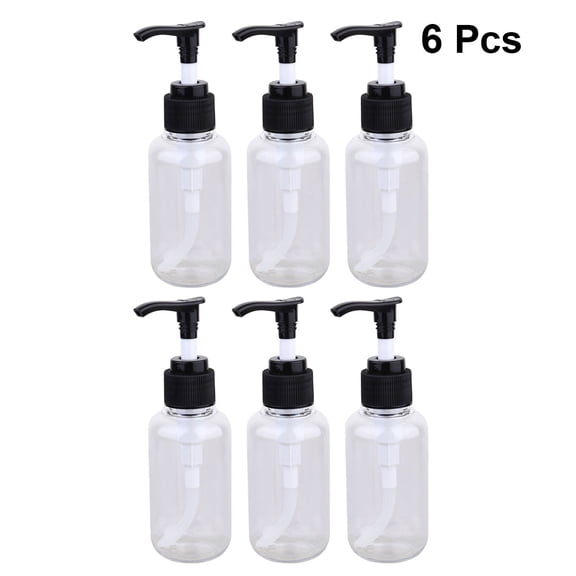 BESTYASH 6Pcs Liquid Lotion Hand Press Bottle Transparent PET Holds Lotion General Users Hotel Use