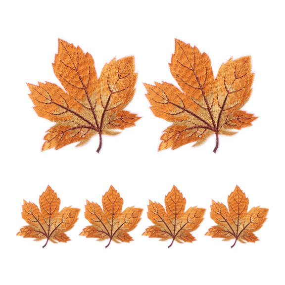BESTYASH Maple Leaf Embroidery Patch Durable DIY Garment Accessories for Decoration 6Pcs