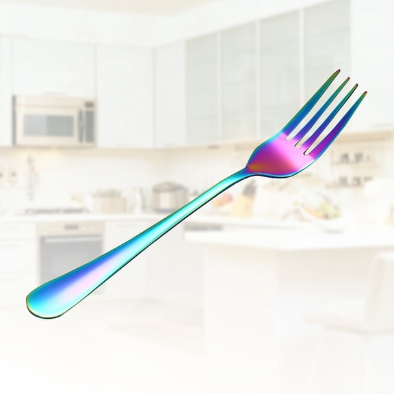 BESTYASH 6Pcs Multi Color Stainless Steel Forks for Picking Fruits Cakes and Bread