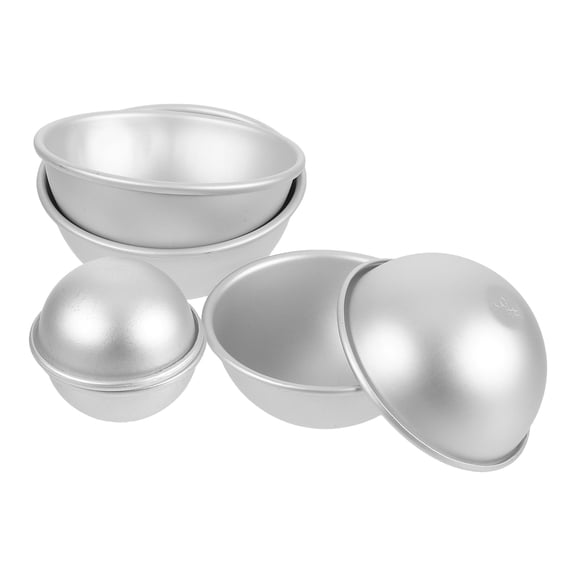 BESTYASH Aluminum Plated Half Mold Nonstick Baking and Bath Mold 6 Pieces