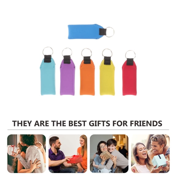 BESTYASH 6Pcs Floatable Neoprene Boat Keychains for Fishing Boating Water Rafting Assorted Color