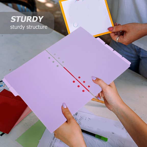 BESTYASH 6Pcs PP Binder Paper Dividers with Tabs for Notebook and Report Filing