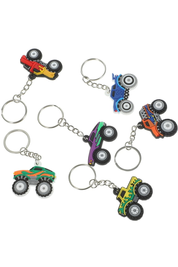 6Pcs Off-Road Vehicle Bag Charms Keychains Strong Texture for Everyday Fashion