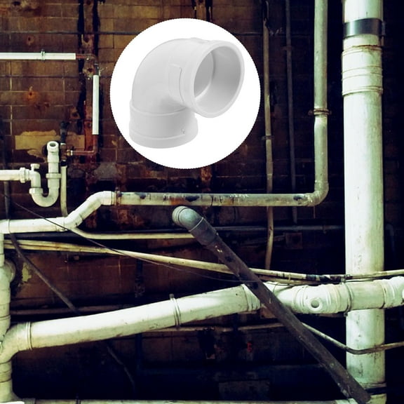 BESTYASH 6Pcs PVC White Pipe Corner Joints Plastic Elbow Hose Fittings for Daily Drainage Use