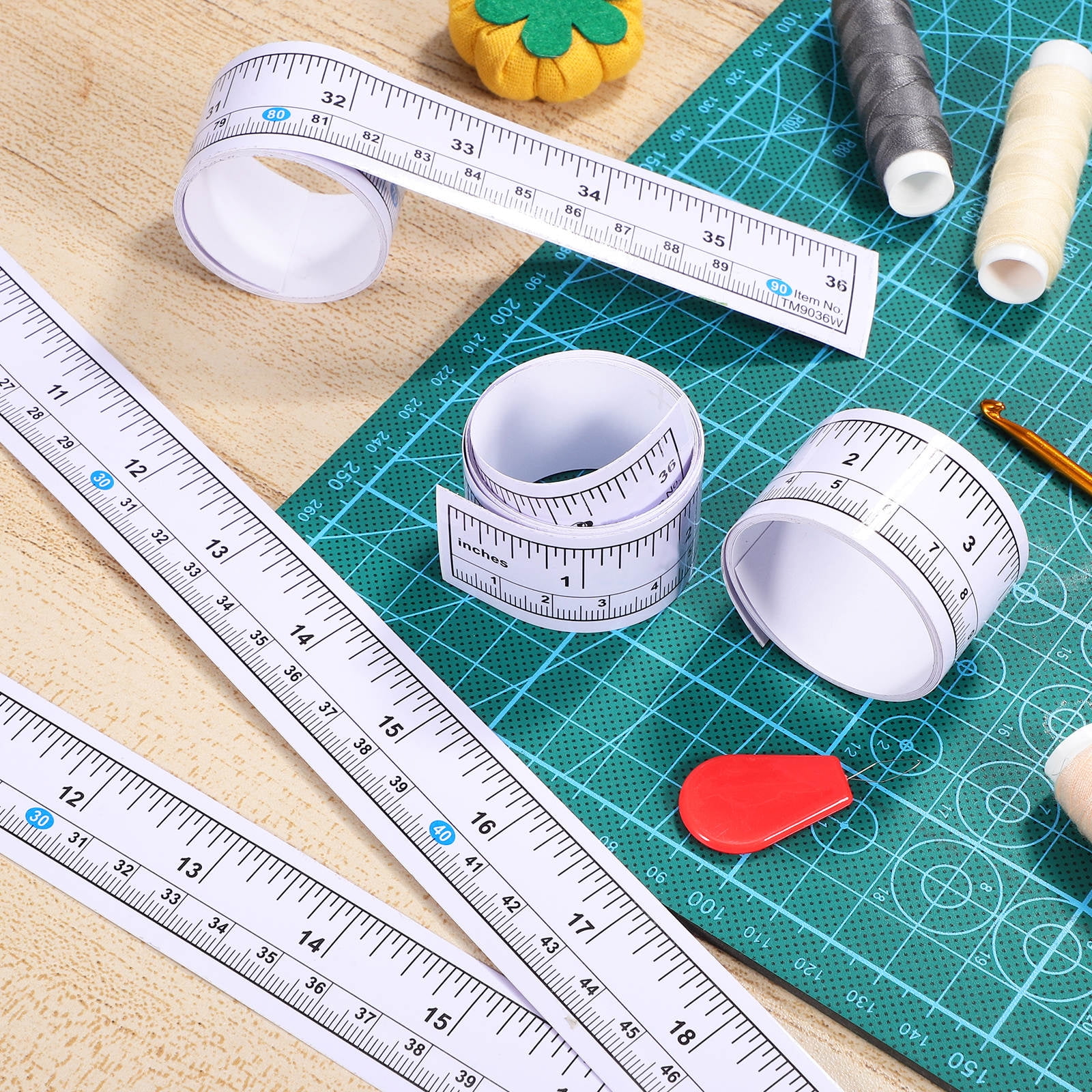 BESTYASH 6Pcs Paper Tape Measure Self Adhesive Long Flexible Ruler for ...
