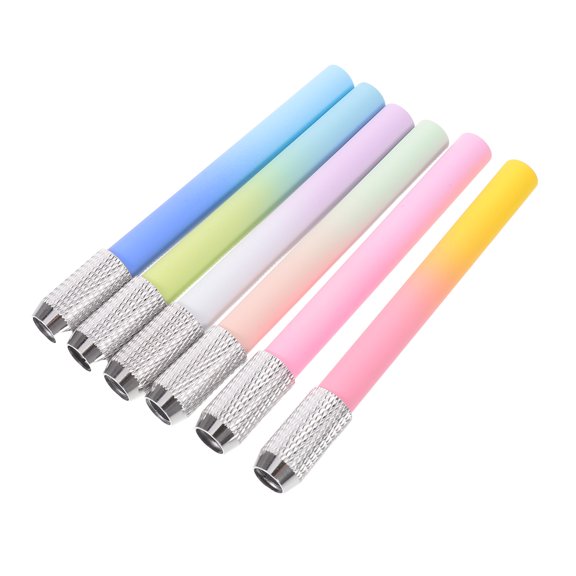 BESTYASH 6-Pack Pencil Lengthener Sleeves with Comfortable Grip to Extend Pencil Life for Artists and Students