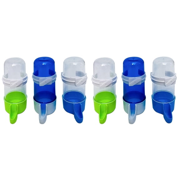 BESTYASH 6Pcs Pet Water Dispenser Automatic Drinking Bowls Plastic Water Feeding Tool for Parrots