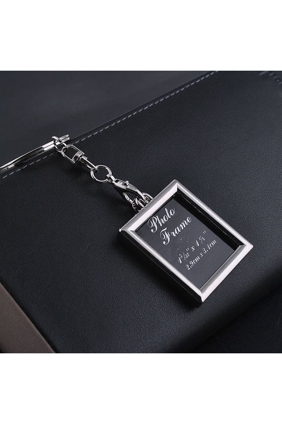 6-Pack Photo Key with Metal Frame, Stylish Keychain Holders for Keys and Small Accessories