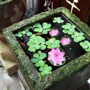 BESTYASH Pink Artificial Water Lilies Floating Pond Decor for Lasting Beauty 6Pcs