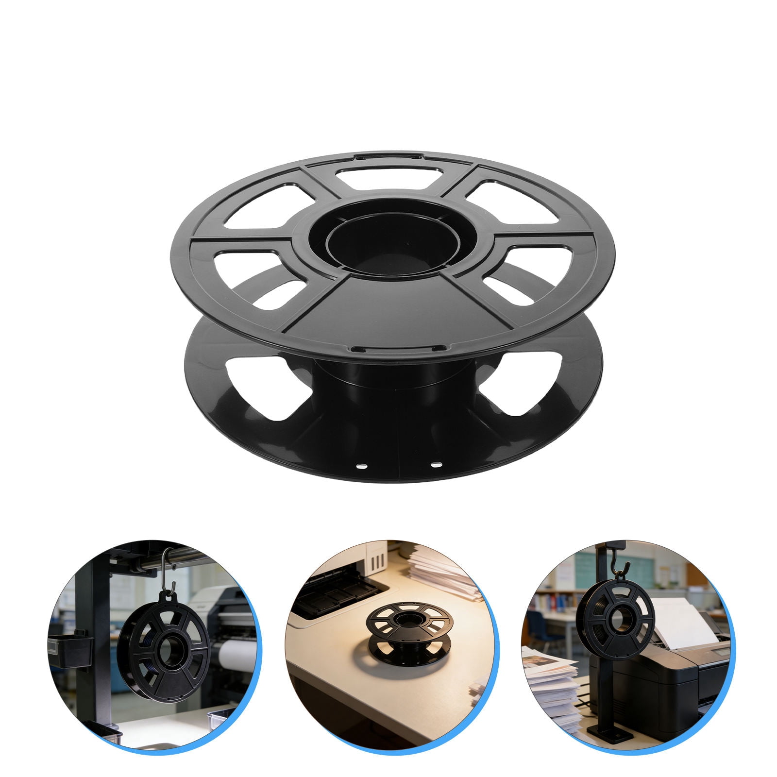 BESTYASH 6-Pack Plastic 3D Printer Filament Spool Holders for Organizing Cords, Wires, and Cables Neatly