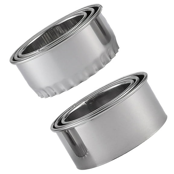 BESTYASH 6-Piece Stainless Steel Dumpling Cutter Set Plated Wonton Wrapper Maker Kitchen Tool