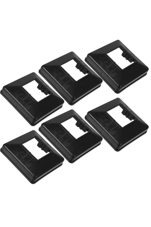 6-Pack Black PVC Porch Column Post Skirts for Homeowners Home Improvement Weather Resistant