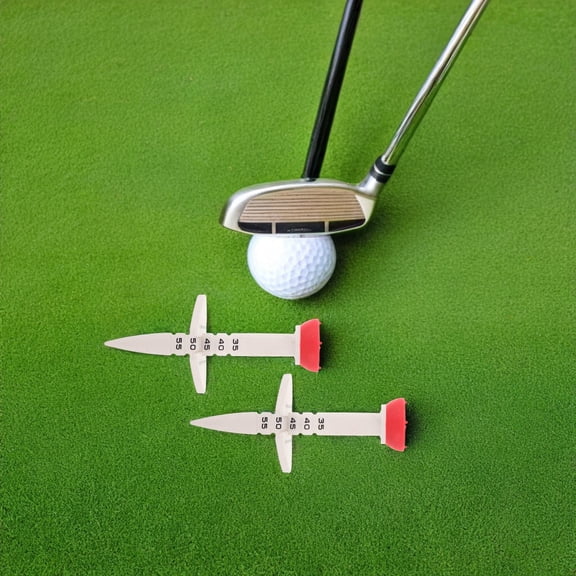 BESTYASH 6Pcs Plastic Golf Tees with Precise Height Adjuster for Driving Range and Simulator Training